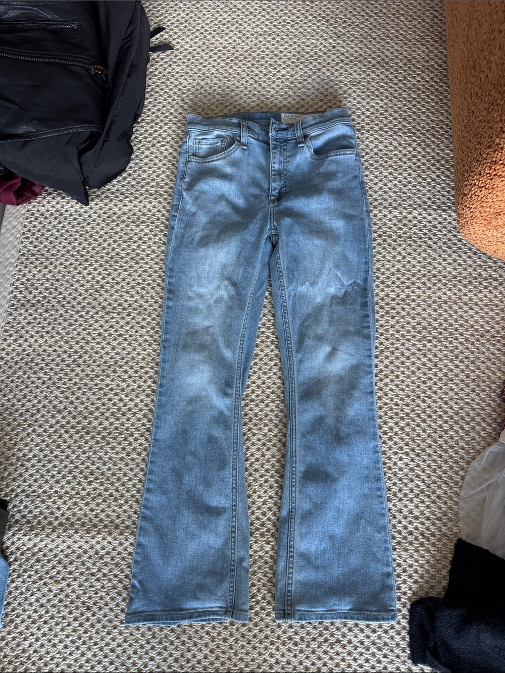 rag & bone Light Blue Flare Jeans